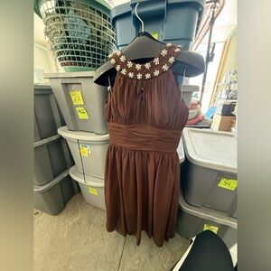 Brown Floral  Dress p27